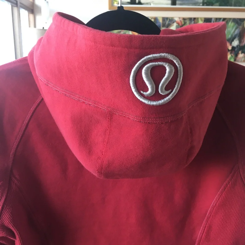 Lululemon Red It’s Just Lunch Scuba Hoodie Full Zip Jacket - Picture 10 of 17